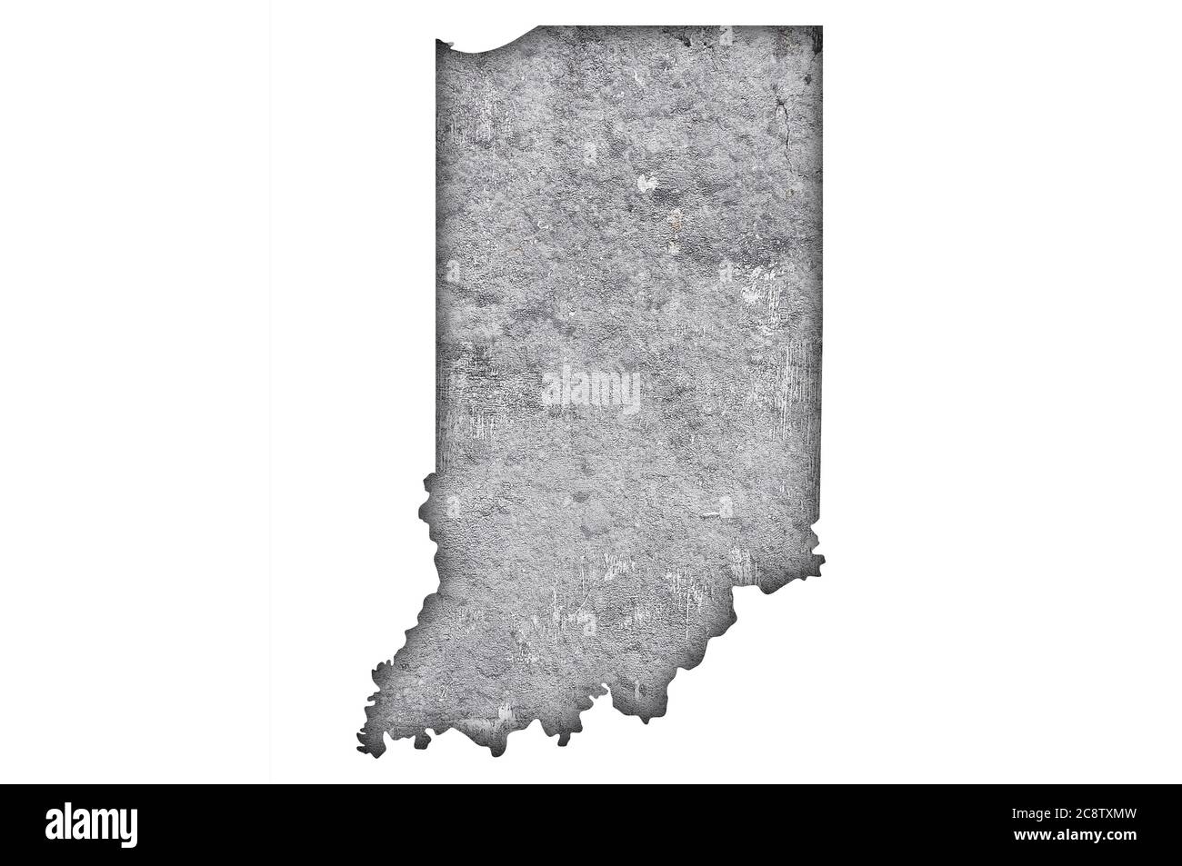 Map of Indiana on weathered concrete Stock Photo - Alamy