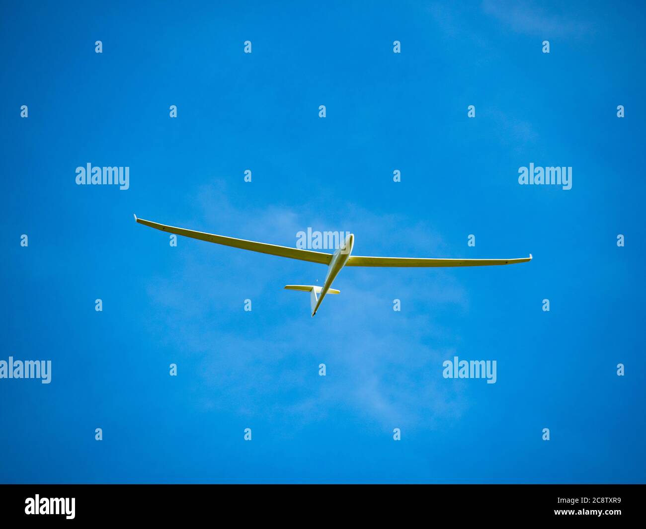 Glider plane in the sky Stock Photo Alamy