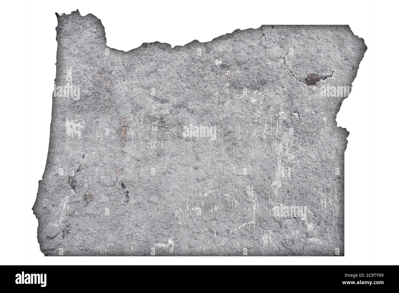 Map of Oregon on weathered concrete Stock Photo - Alamy