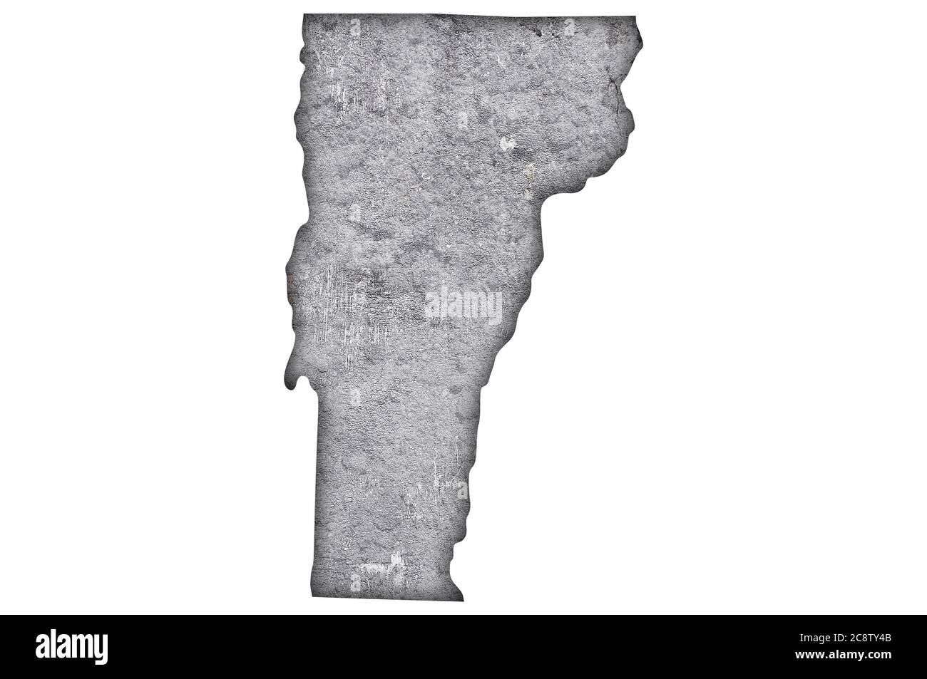 Map of Vermont on weathered concrete Stock Photo - Alamy