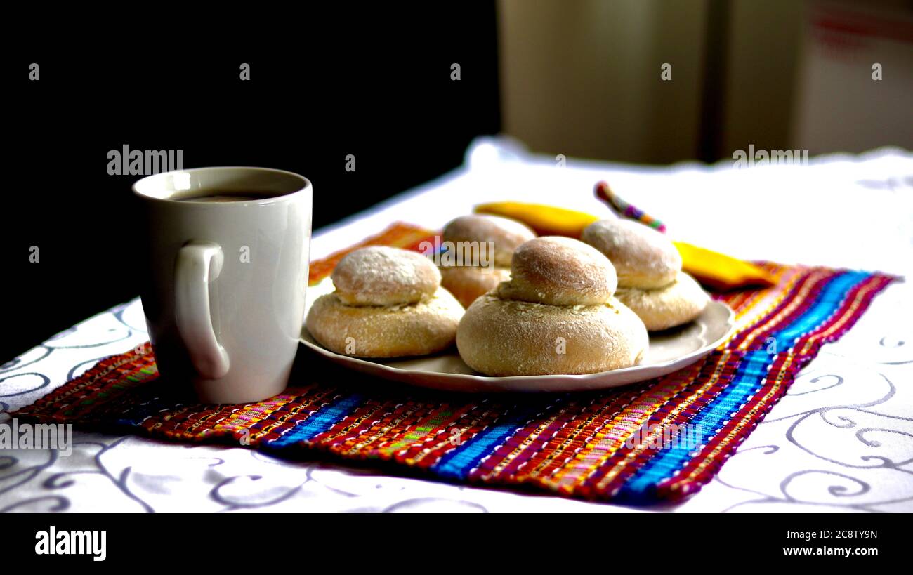 Guatemalan Shekas, a traditional indigenous breakfast from this part of Central America. Stock Photo