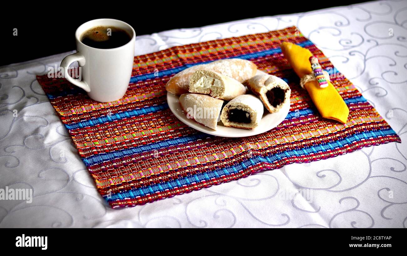Guatemalan Shekas, a traditional indigenous breakfast from this part of Central America. Stock Photo