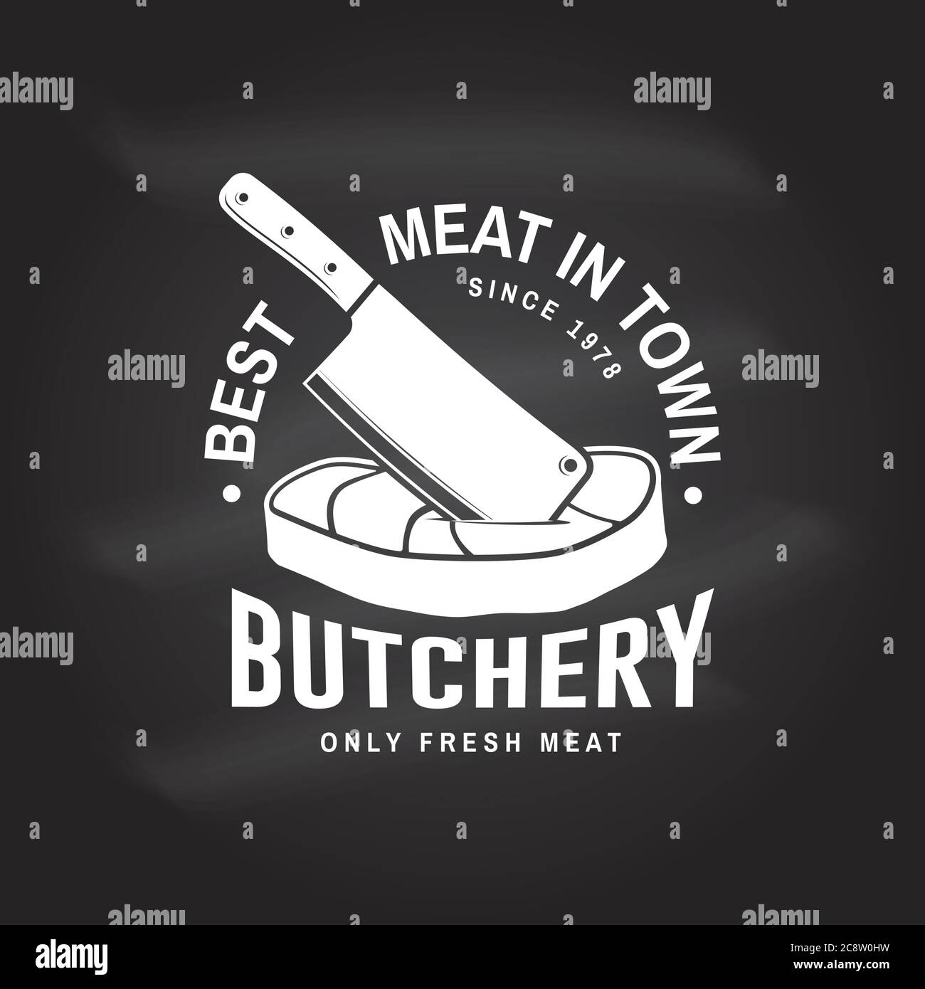 Butcher Meat Shop Badge Or Label With Steak And Kitchen Knife Vector Vintage Typography Logo Design,Clip Art Shapes Images Cartoon