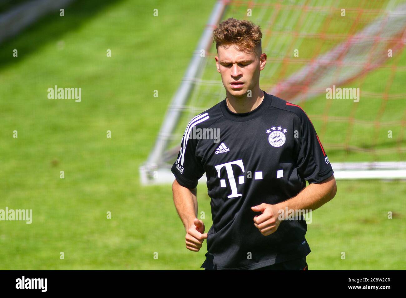 Muenchen, Germany July 25, 2020: 1st BL - 20/21 - FC Bayern Munich Training July 25, 2020 Joshua Kimmich (FC Bayern Munich), action / single image / | usage worldwide Stock Photo