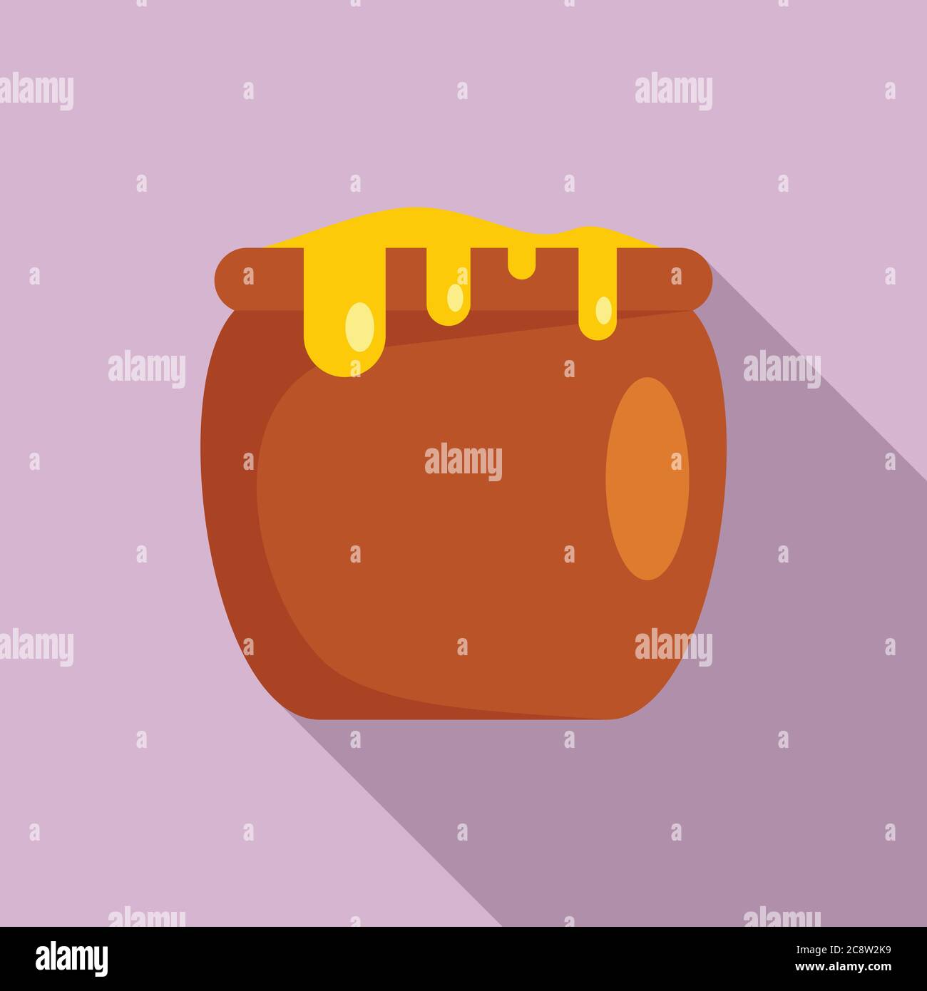 Honey jar icon. Flat illustration of honey jar vector icon for web ...