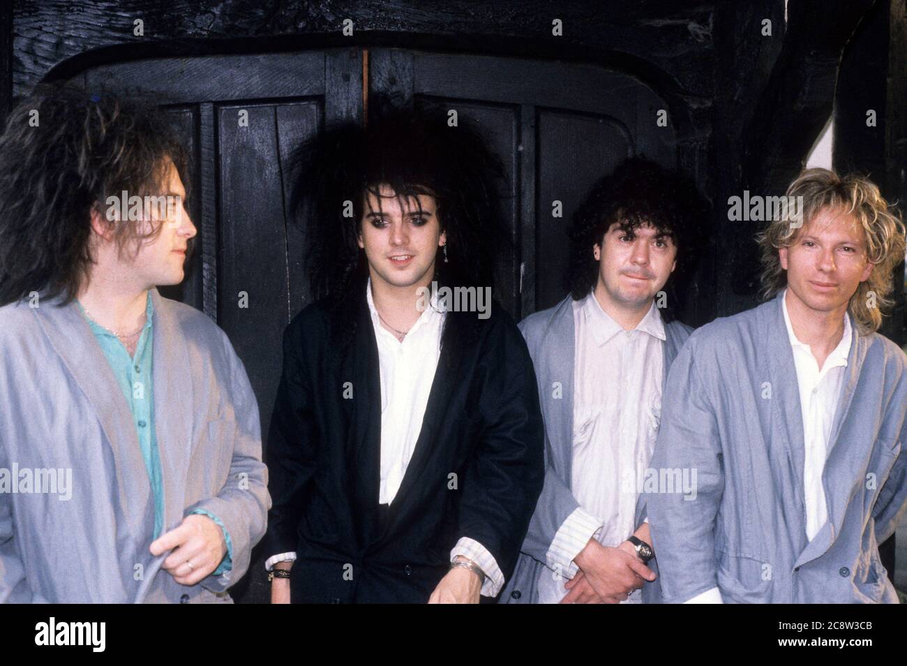 Robert Swithh, Simon Gallup, Laurence Tolhurst and Boris Williams from The Cure at a photocall