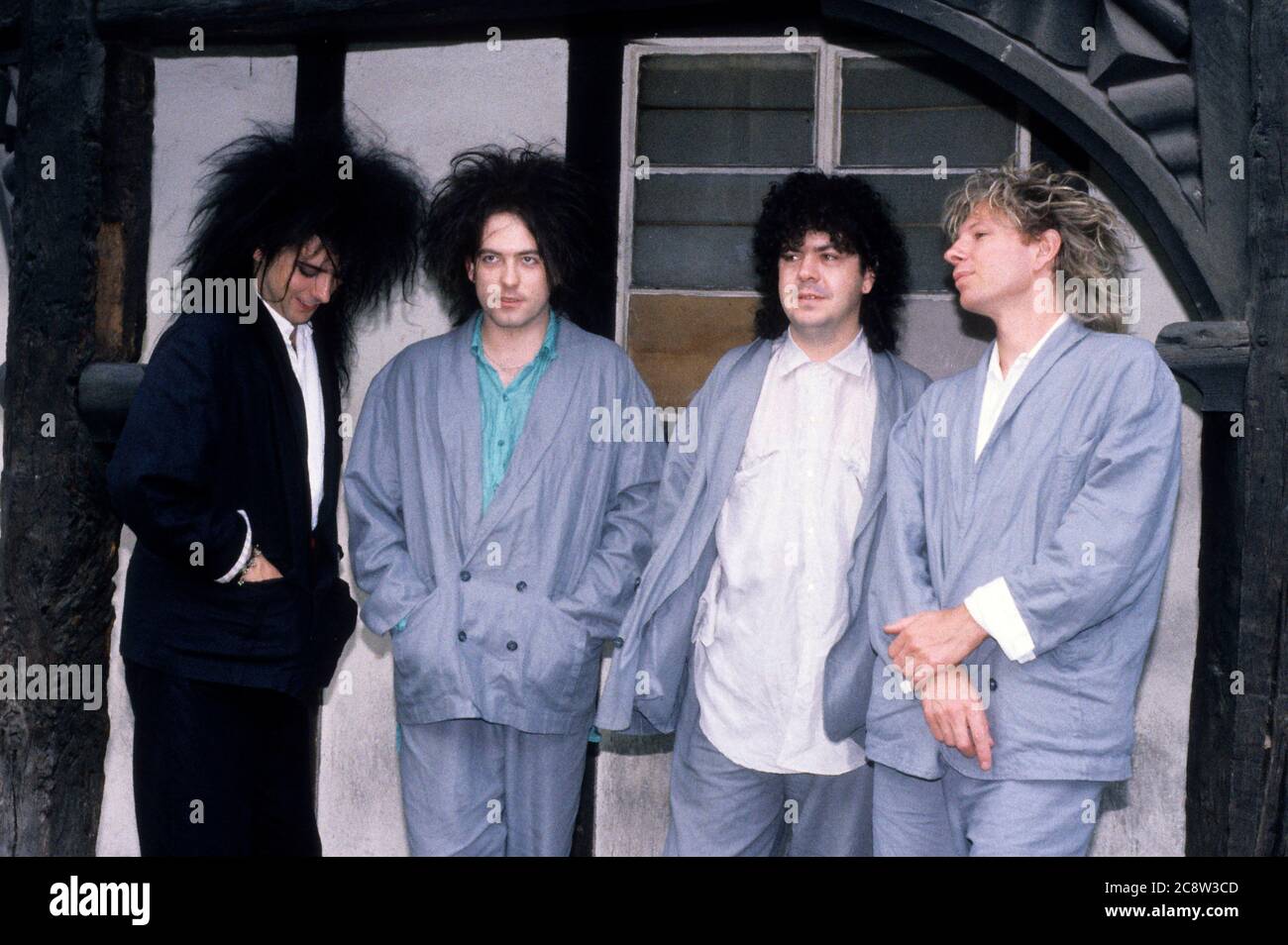 Simon Gallup, Robert Swithh, Laurence Tolhurst and Boris Williams of The Cure at a photocall in