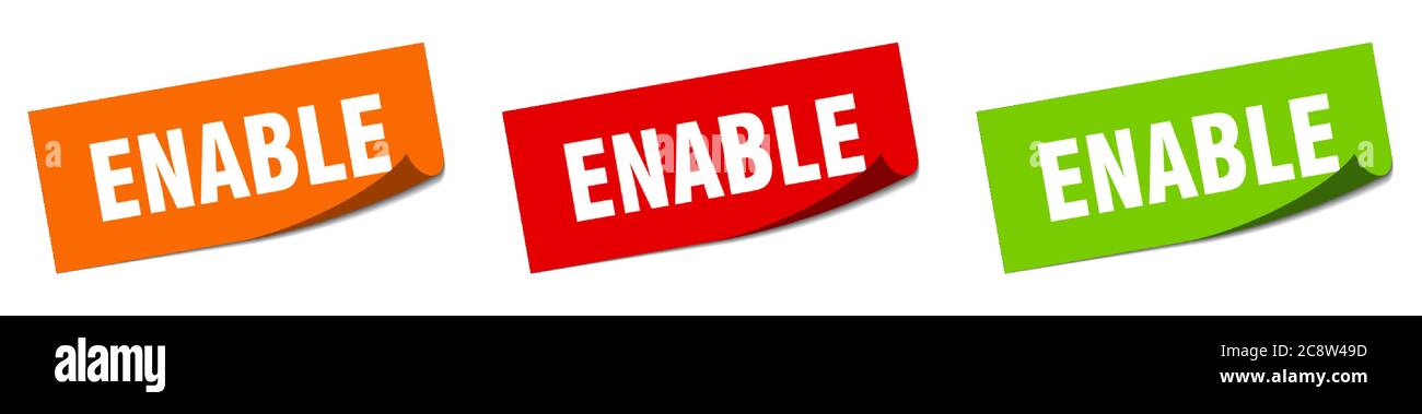 enable ribbon sign. enable vintage retro band Stock Vector Image & Art ...
