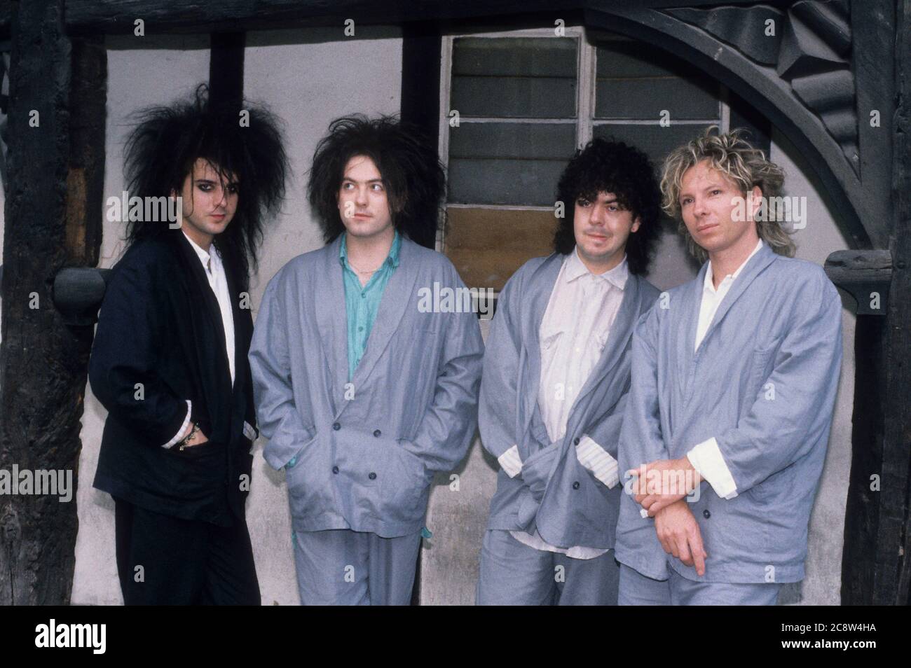 Simon Gallup, Robert Swithh, Laurence Tolhurst and Boris Williams of The Cure at a photocall in