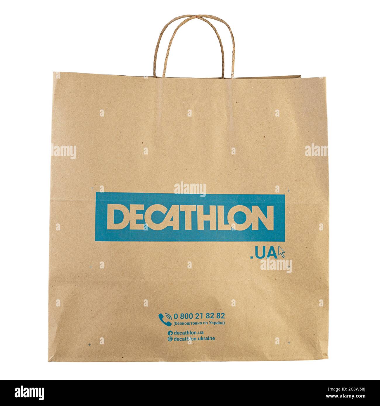 Ukraine, Kyiv - Jule 17. 2020: Decathlon brand paper bag. Decathlon is a  french company and one of the world's largest sporting goods retailers.  File Stock Photo - Alamy