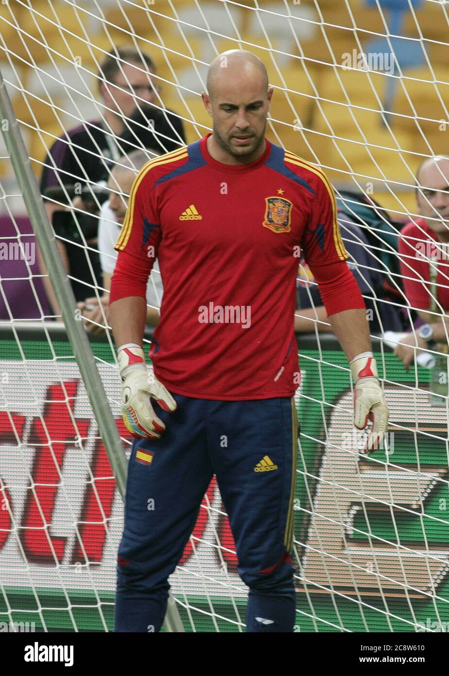 Pepe Reina During the Euro 2012, Entrainement Team Spain on June