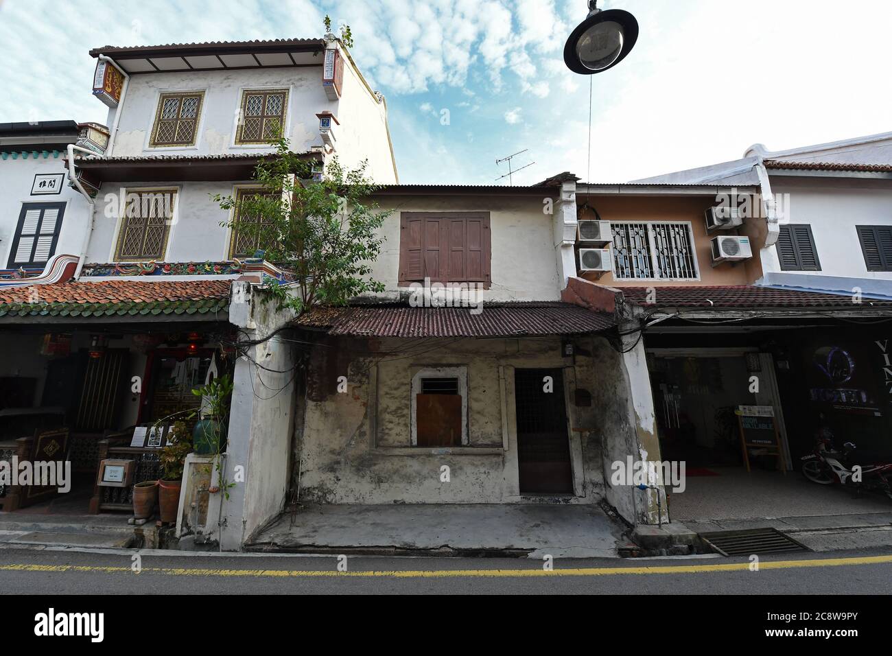 Old period Sino-Portuguese architecture in Malacca Malaysia Stock Photo