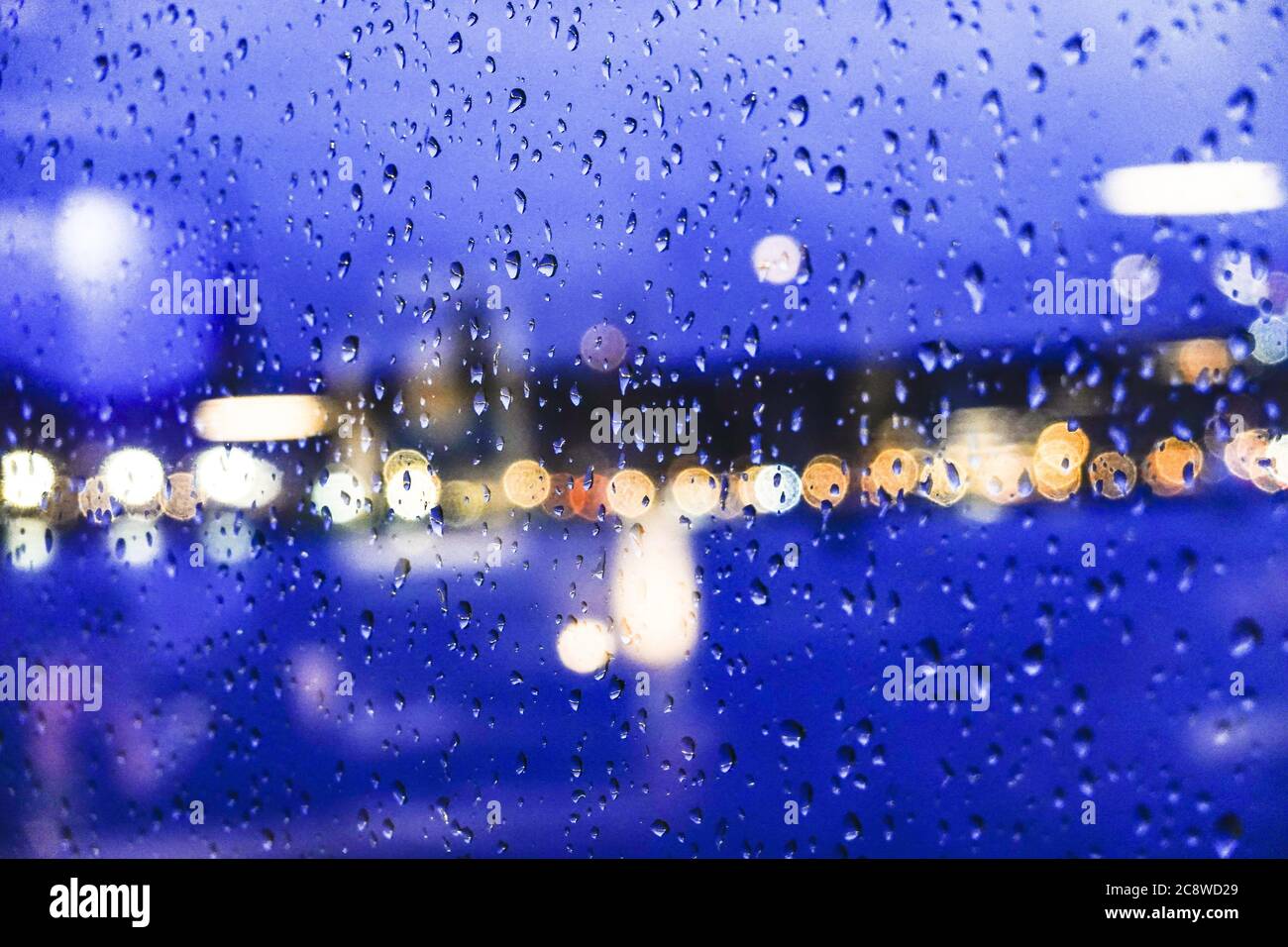 Stockholm, Sweden A blurry view in the rain of Gamla Stan or Old TOwn