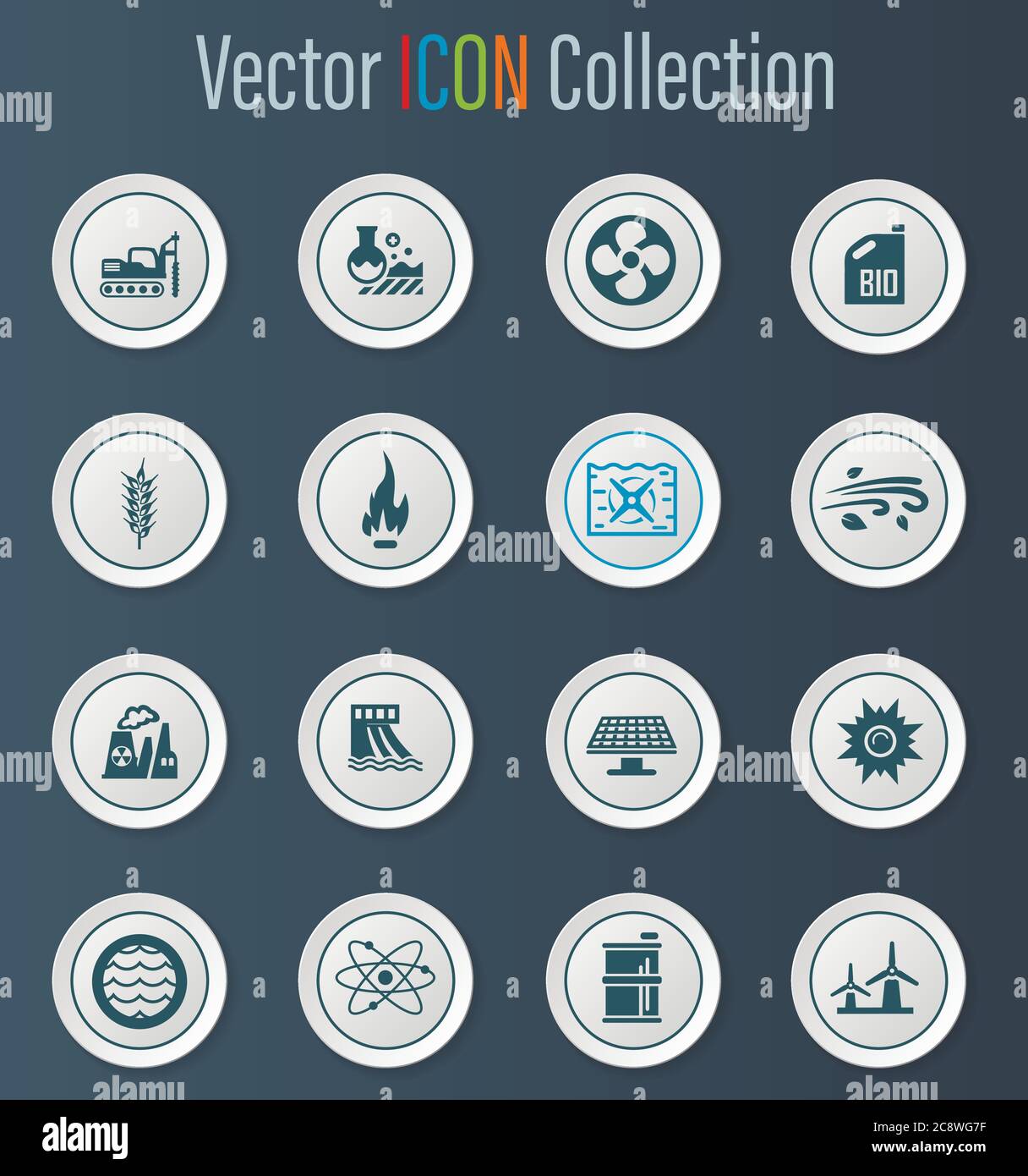 Fuel Power generation icons set Stock Vector Image & Art - Alamy
