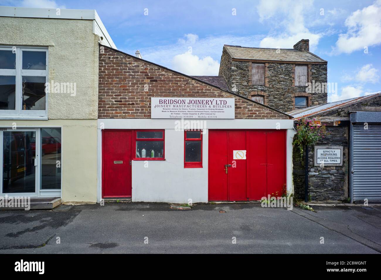 Bridson Joinery Limited in Port Erin, Isle of Man Stock Photo