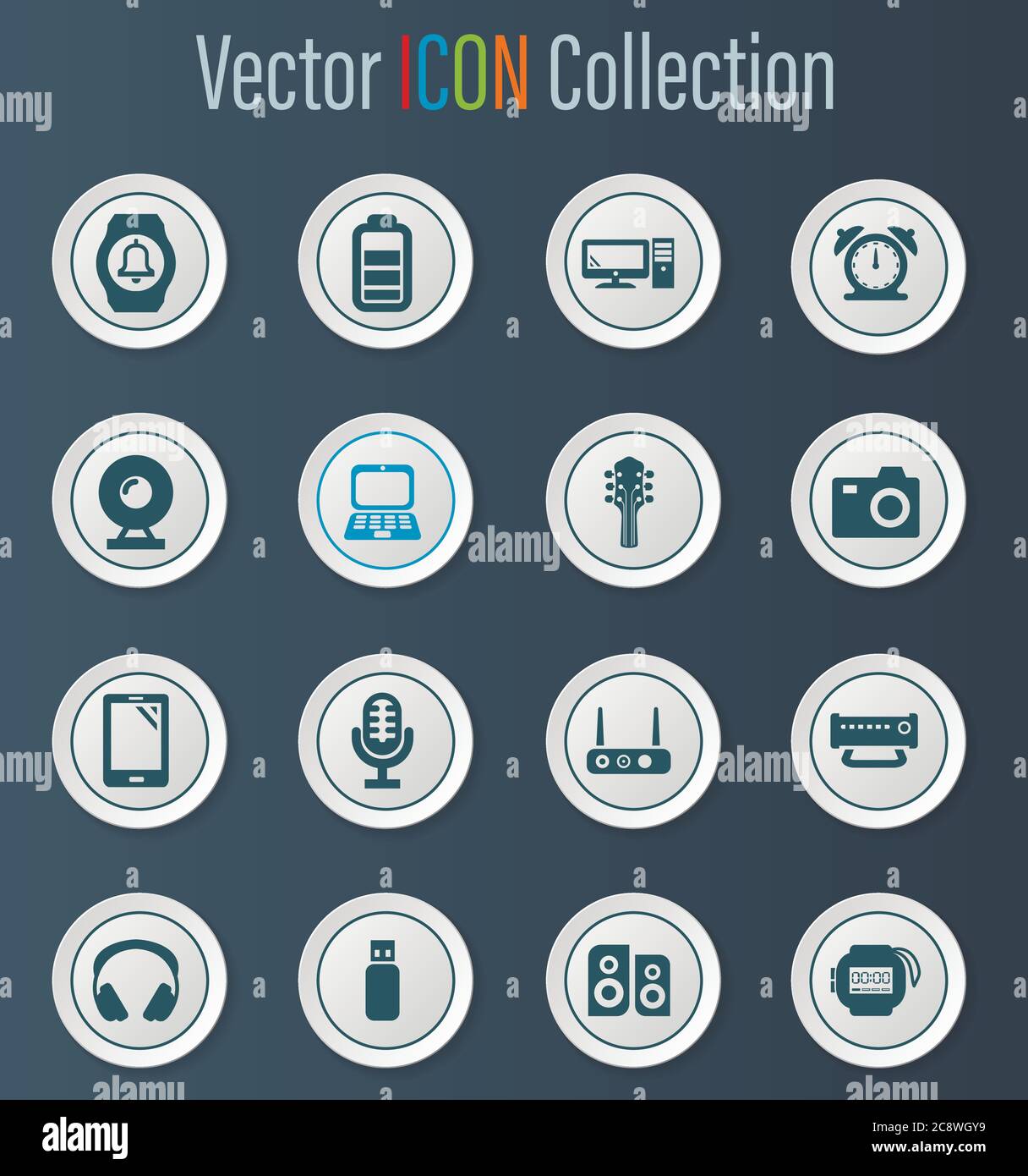 Home appliances icons set Stock Vector