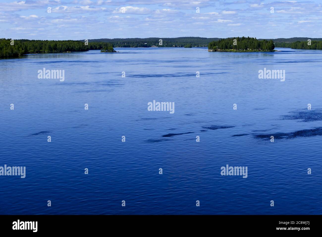 Kalix, Sweden The Kalix river flowing. usage worldwide Stock Photo