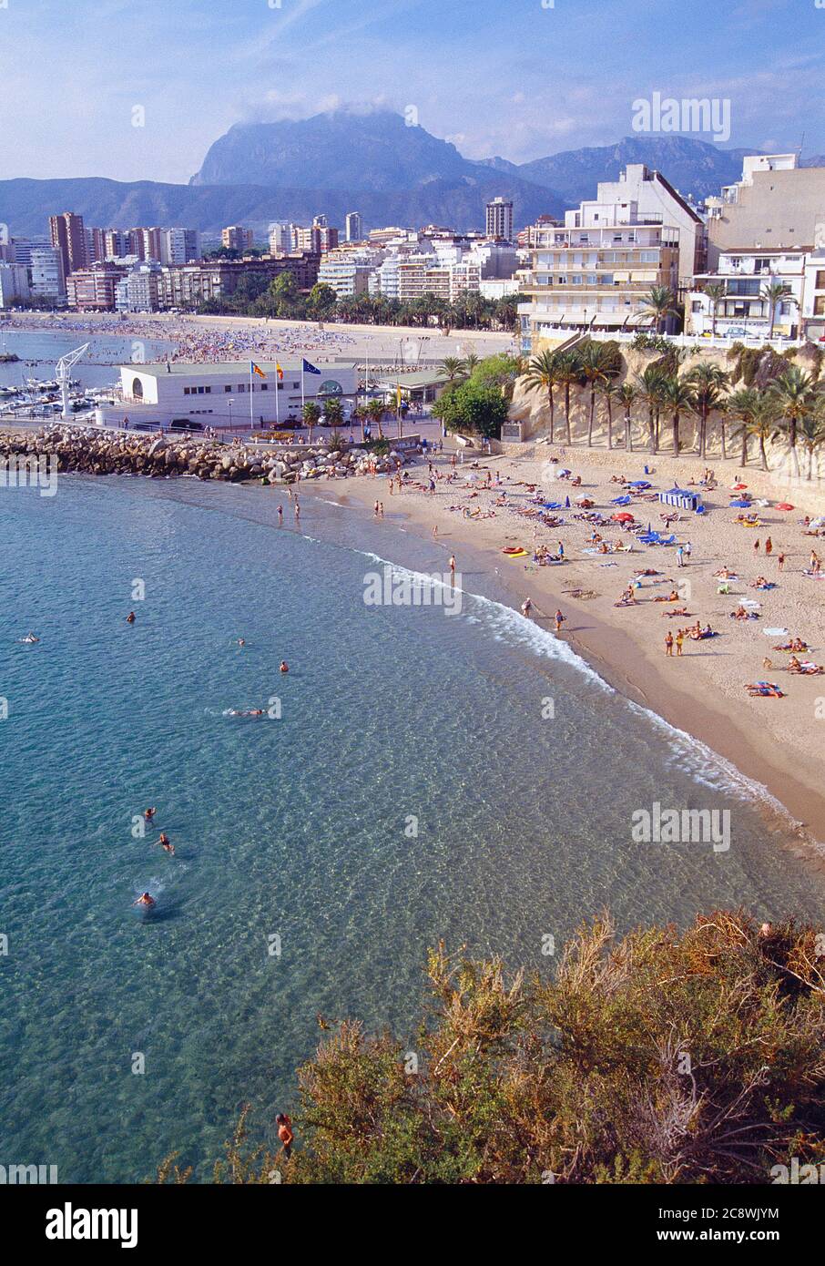 Beaches. Benidorm, Alicante province, Comunidad Valenciana, Spain. Stock Photo