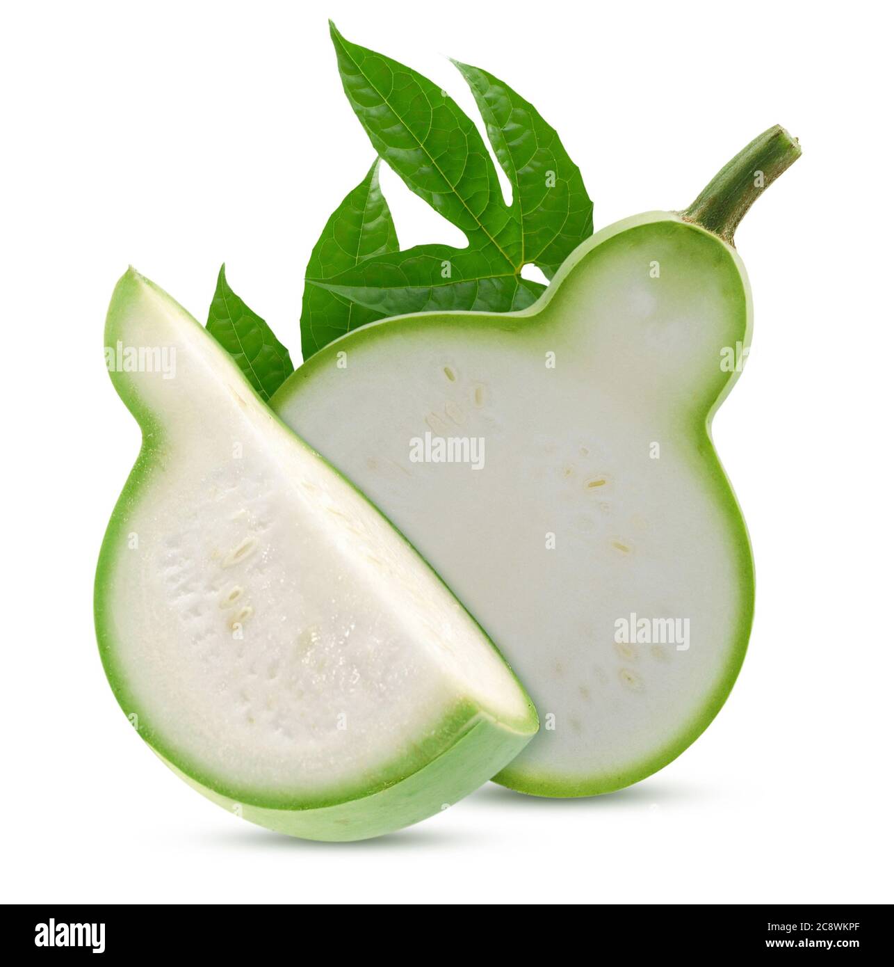 Calabash or Bottle Gourd isolated on white background Stock Photo Alamy