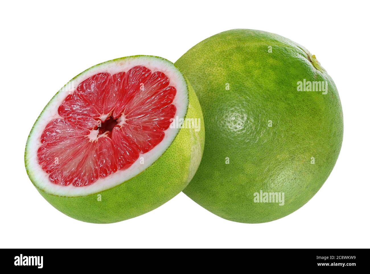 Pomelo or Pummelo fruit isolated on white background Stock Photo