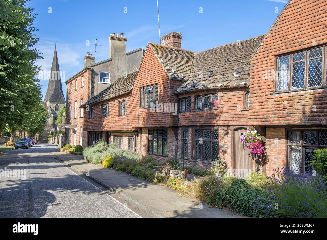 old houses in the causeway in horsham town centre west sussex Stock
