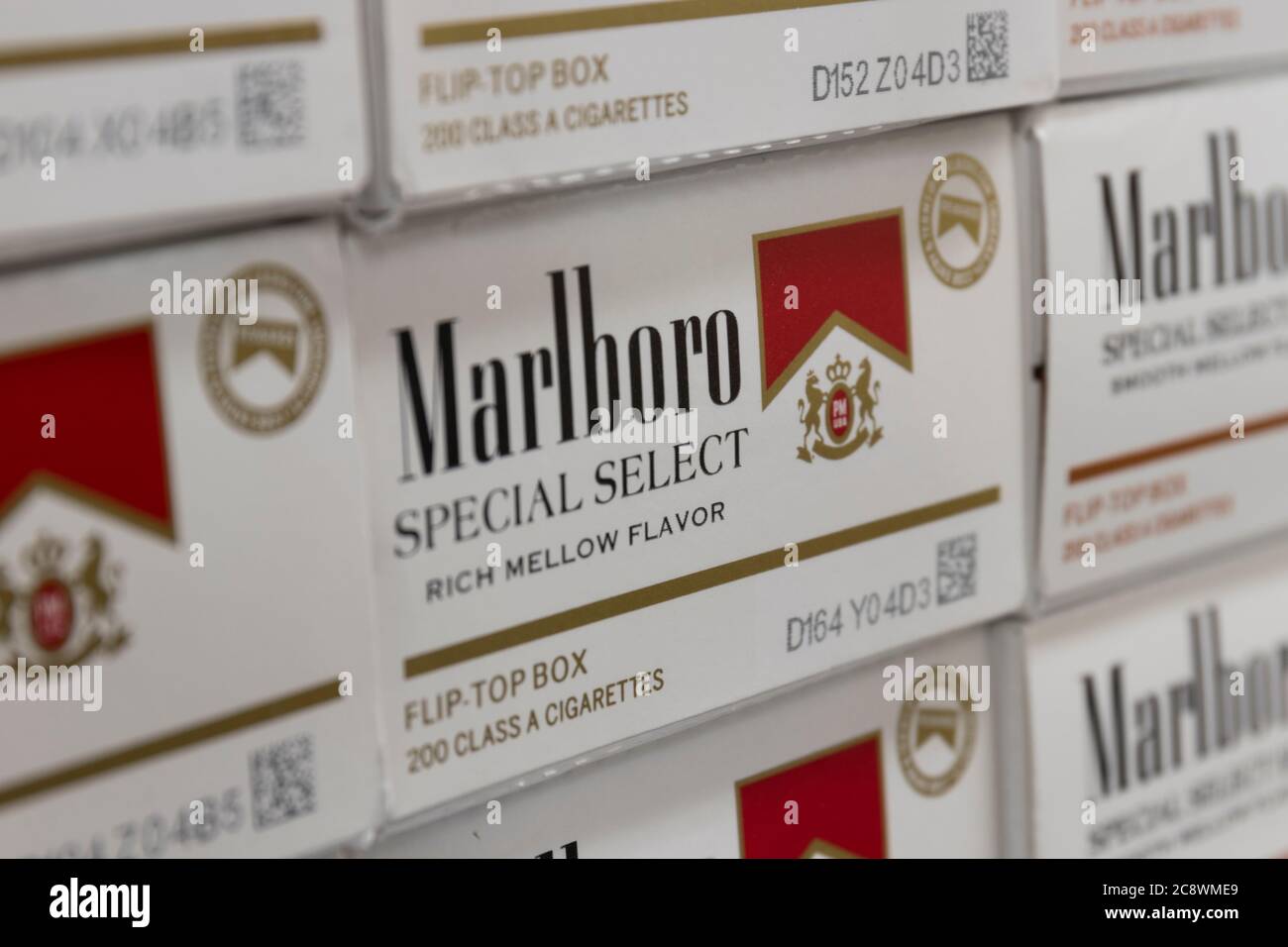 Indianapolis - Circa July 2020: Marlboro Cigarette display