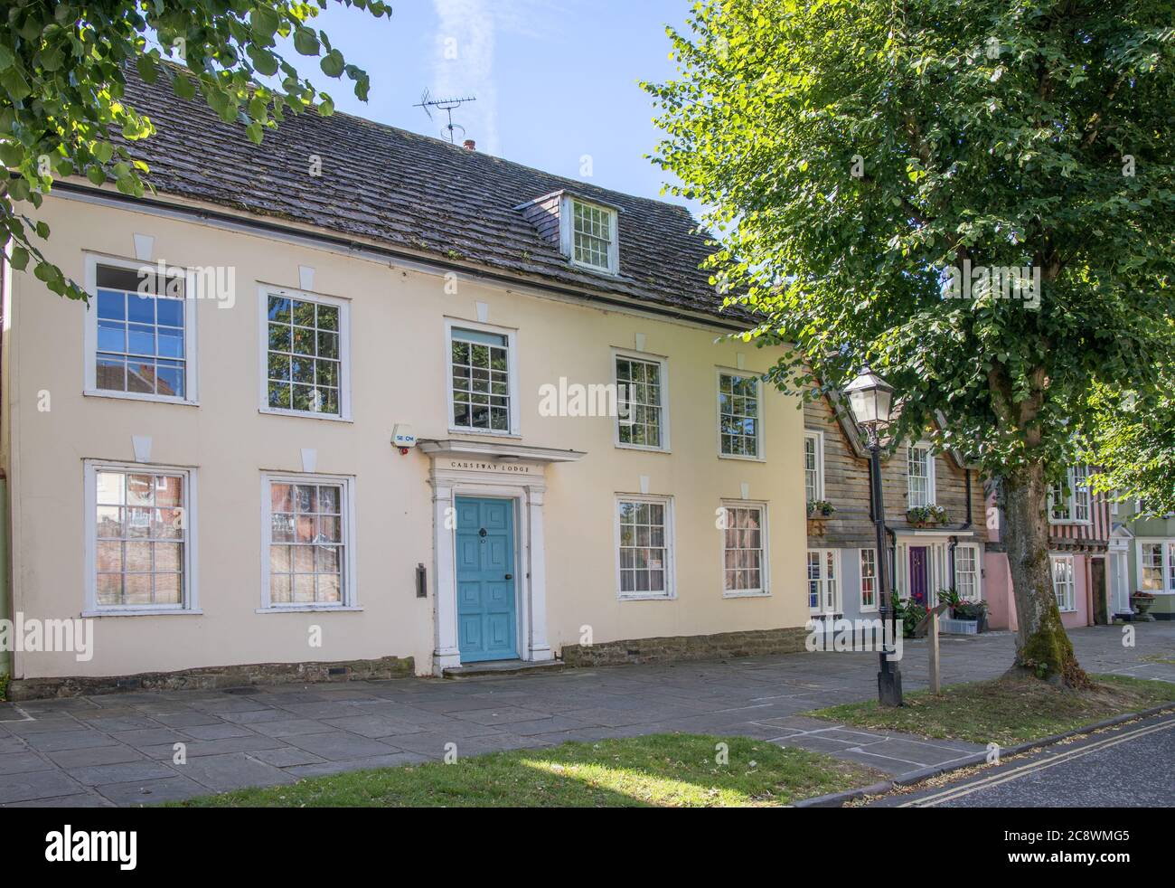 old houses in the causeway in horsham town centre west sussex Stock