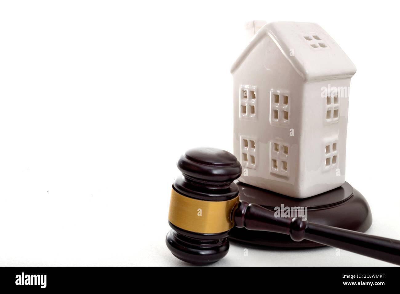 House Auction, property foreclosure and buying a new home concept with