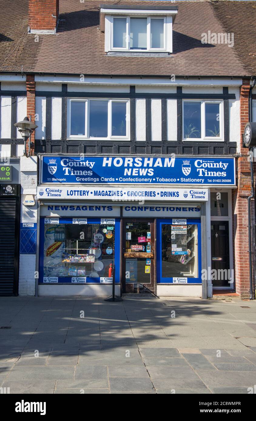 news agents shop in horsham town centre west sussex Stock Photo Alamy