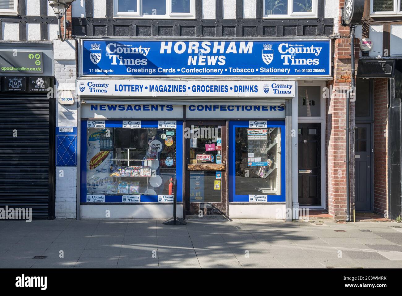 news agents shop in horsham town centre west sussex Stock Photo