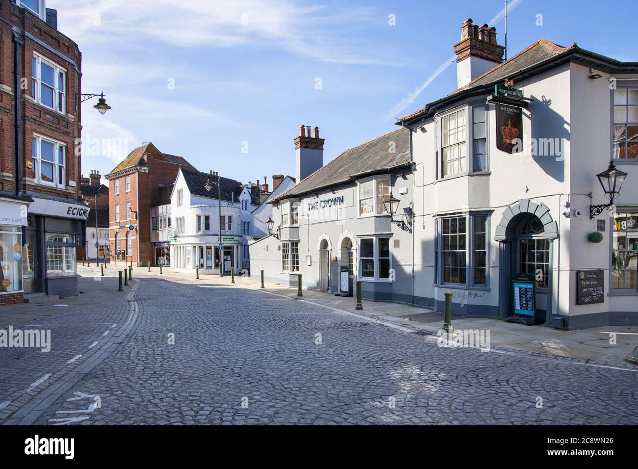 the crown pub in carfax in horsham town centre west sussex Stock Photo