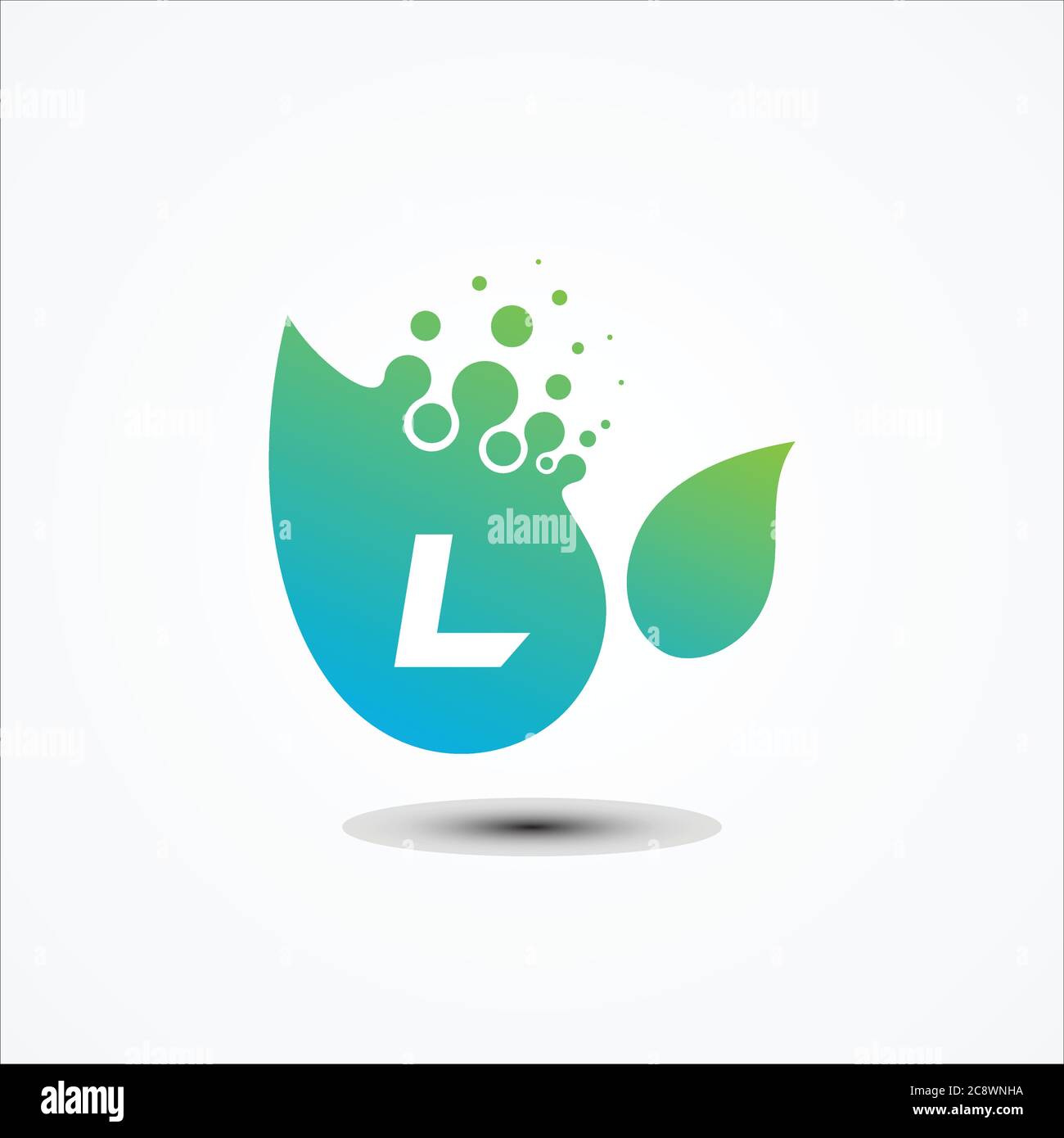 Leaf vector design with L letter symbol design minimalist. L letter for ...