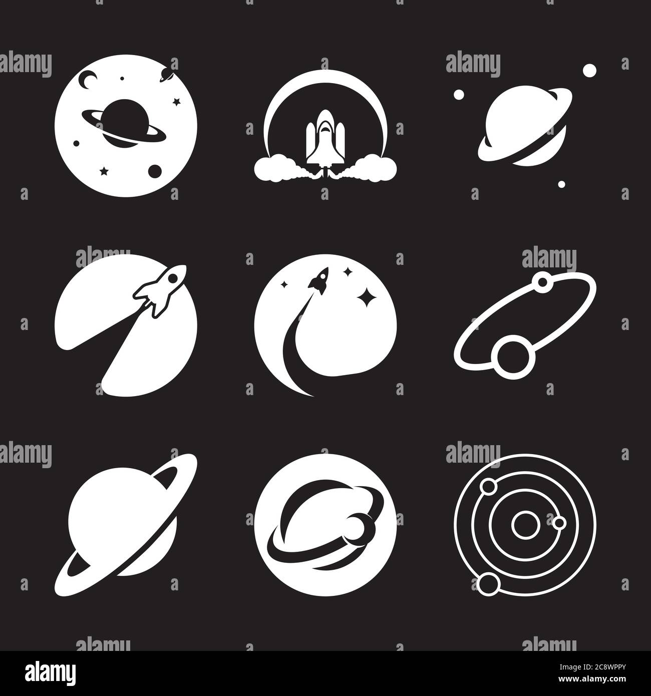 Space icon in flat style. Vector illustration Stock Vector Image & Art ...