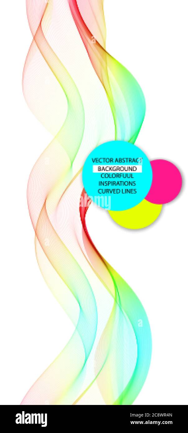 abstract colorful smoke wave background Stock Vector