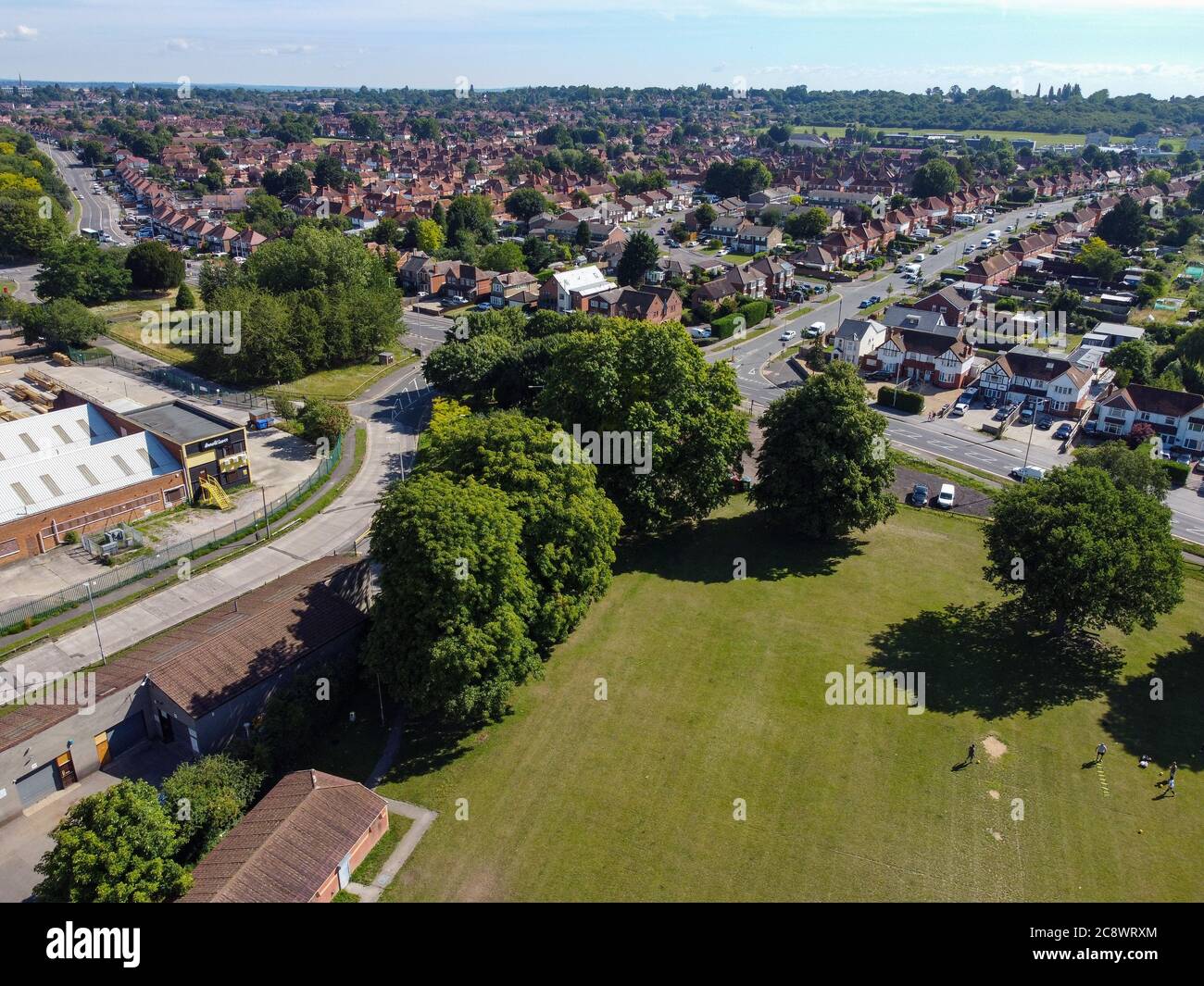 Reading, United Kingdom July 12 2020 Aerial photograph of the