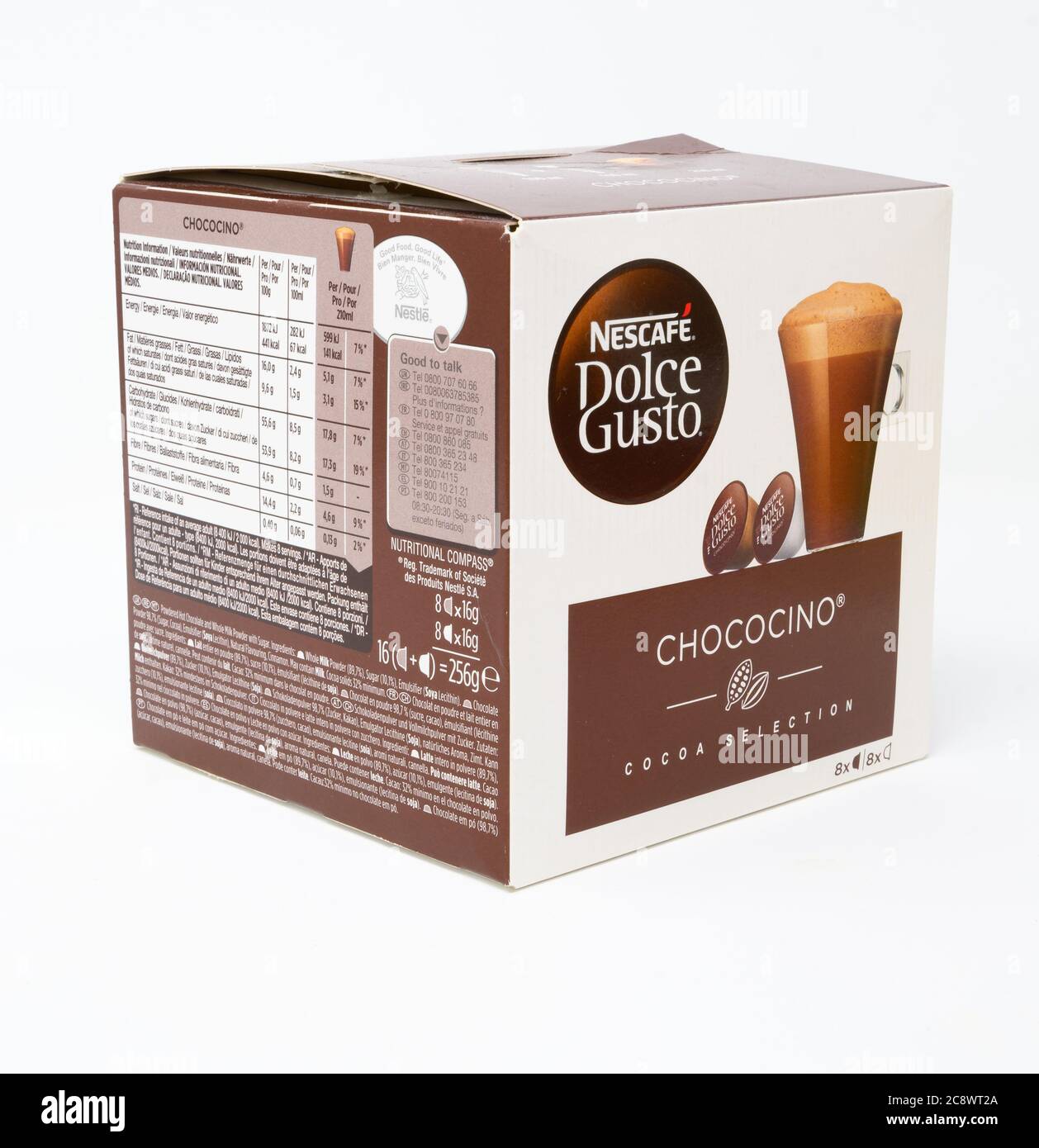 Reading, United Kingdom - July 13 2020: A box of Nescafe Dolce