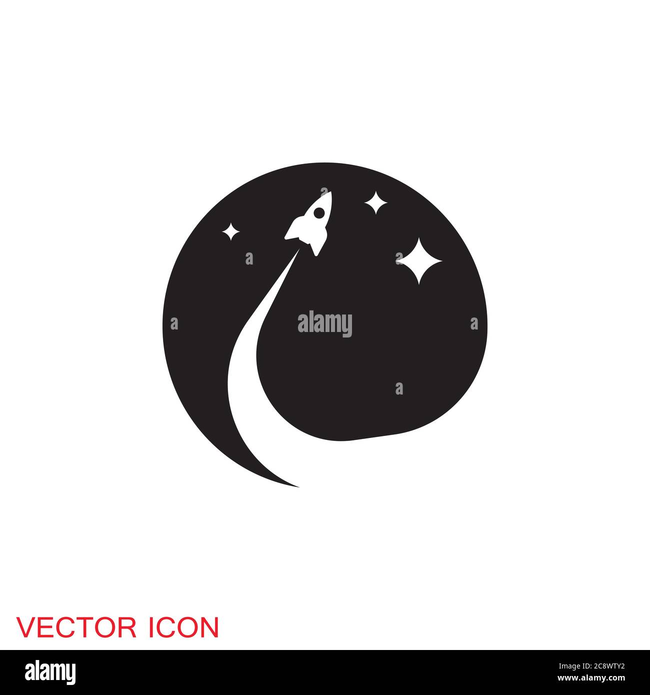 Space icon in flat style. Vector illustration. Stock Vector