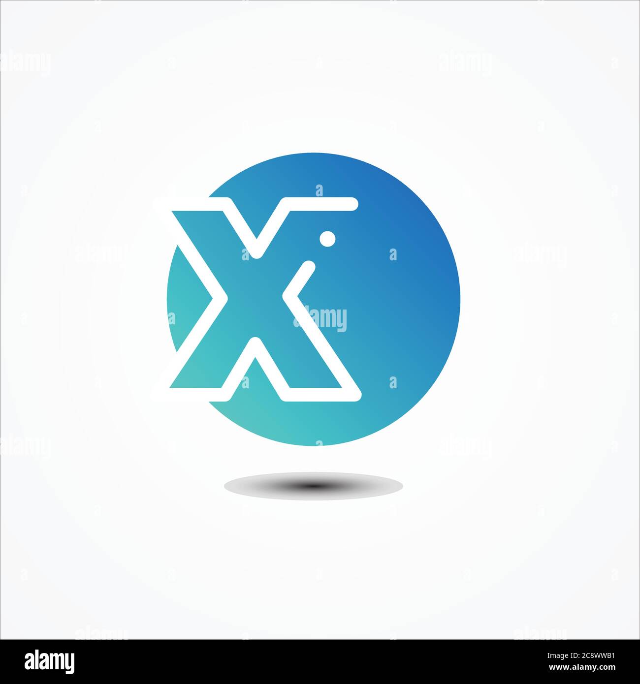 Vector round symbol letter X design minimalist. X letter for your best ...