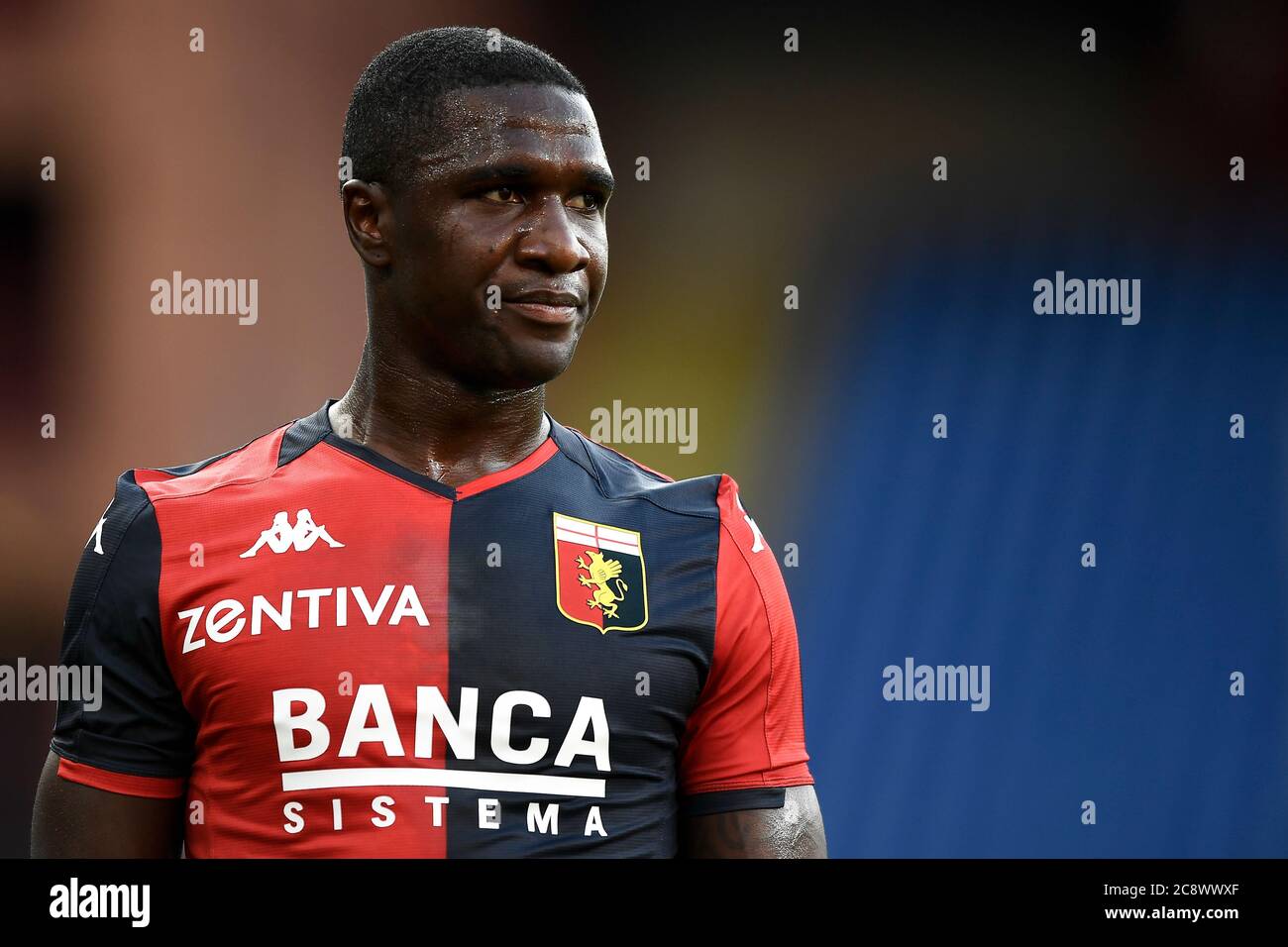 Genoa, Italy - 25 July, 2020: Cristian Zapata of Genoa CFC looks on during the Serie A football match between Genoa CFC and FC Internazionale. FC Internazionale won 3-0 over Genoa CFC. Credit: Nicolò Campo/Alamy Live News Stock Photo