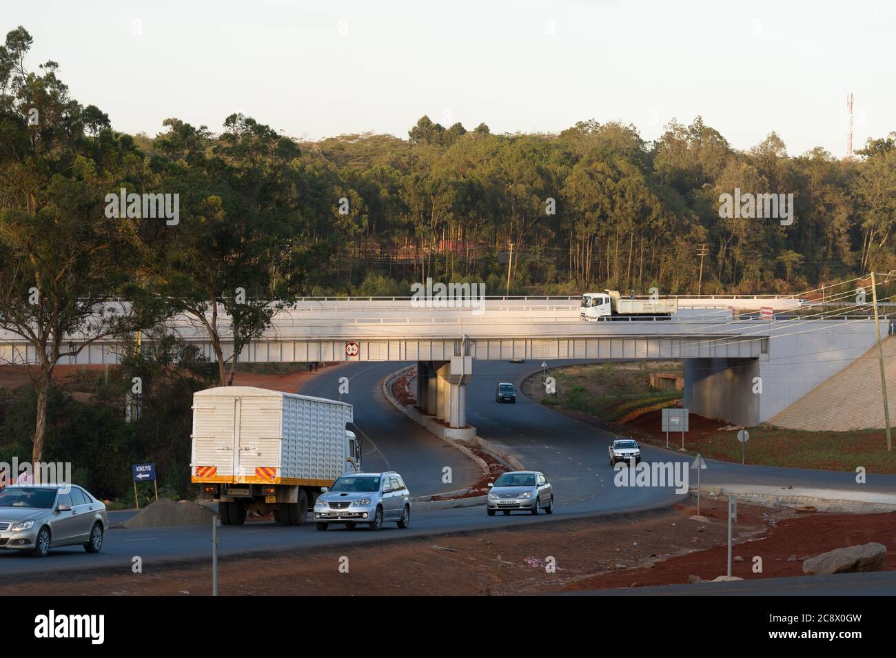 Junction of the newly constructed Nairobi Southern Bypass and Ngong
