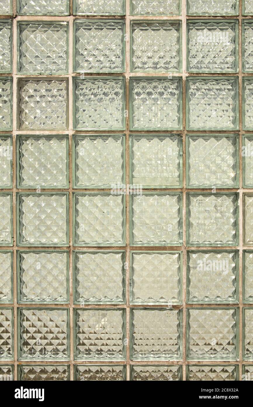 Glass brick block tiles wall background stock photo Stock Photo Alamy
