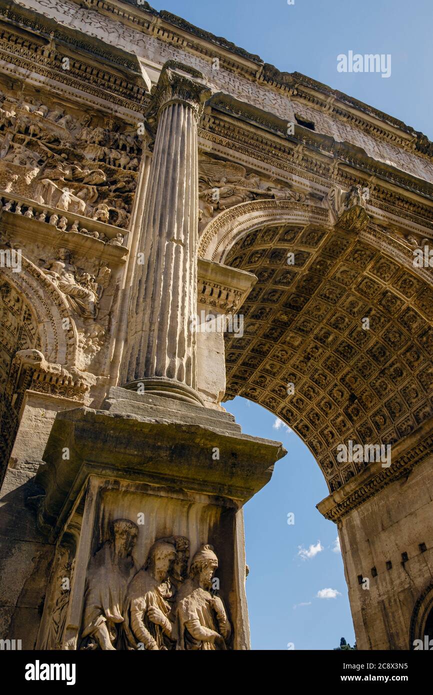 Severus Arch, Roman Forum, Rome, Italy Stock Photo