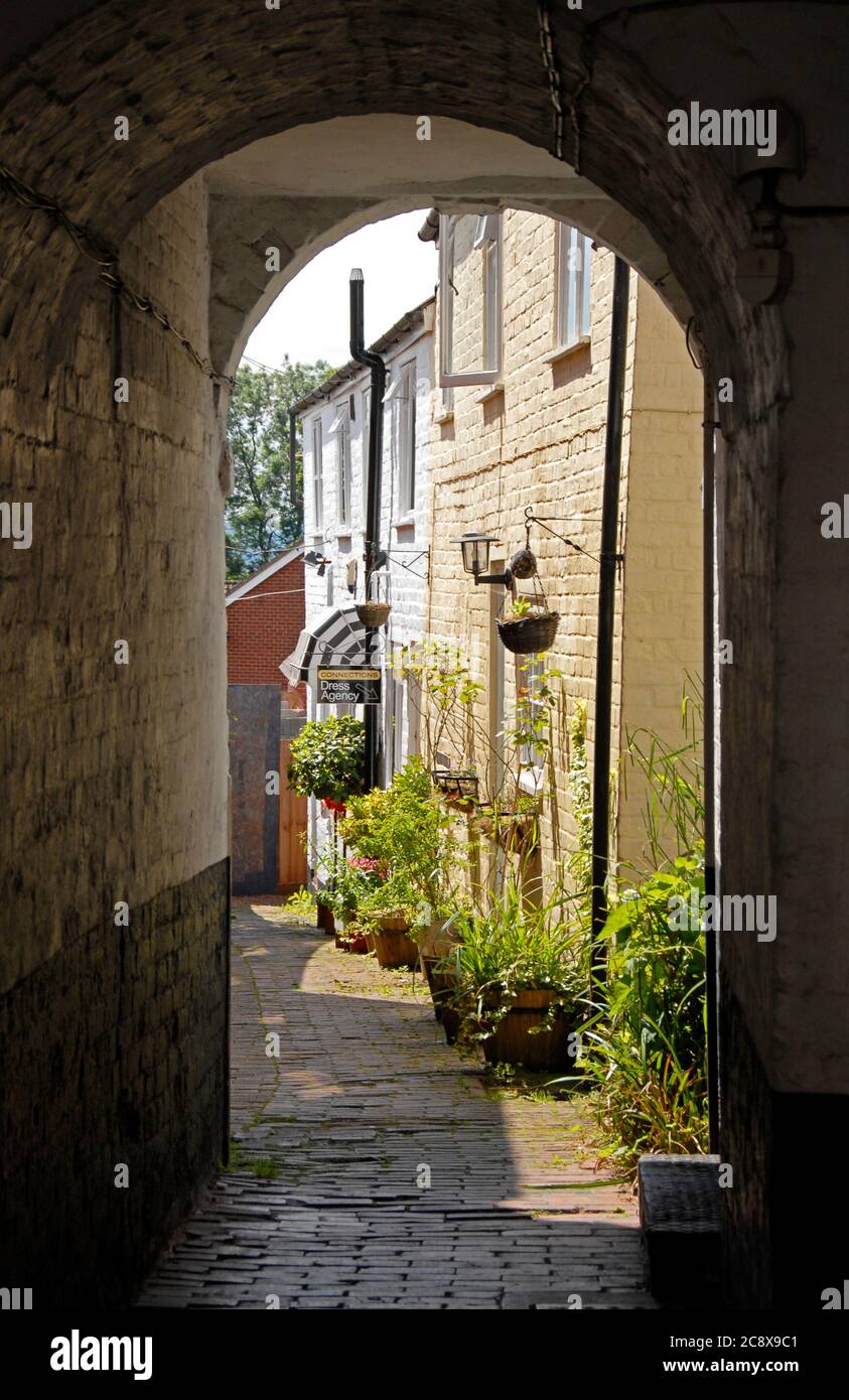 Small local business situated in premises in a quiet alley off The Homend, Ledbury, Herfordshire, England Stock Photo