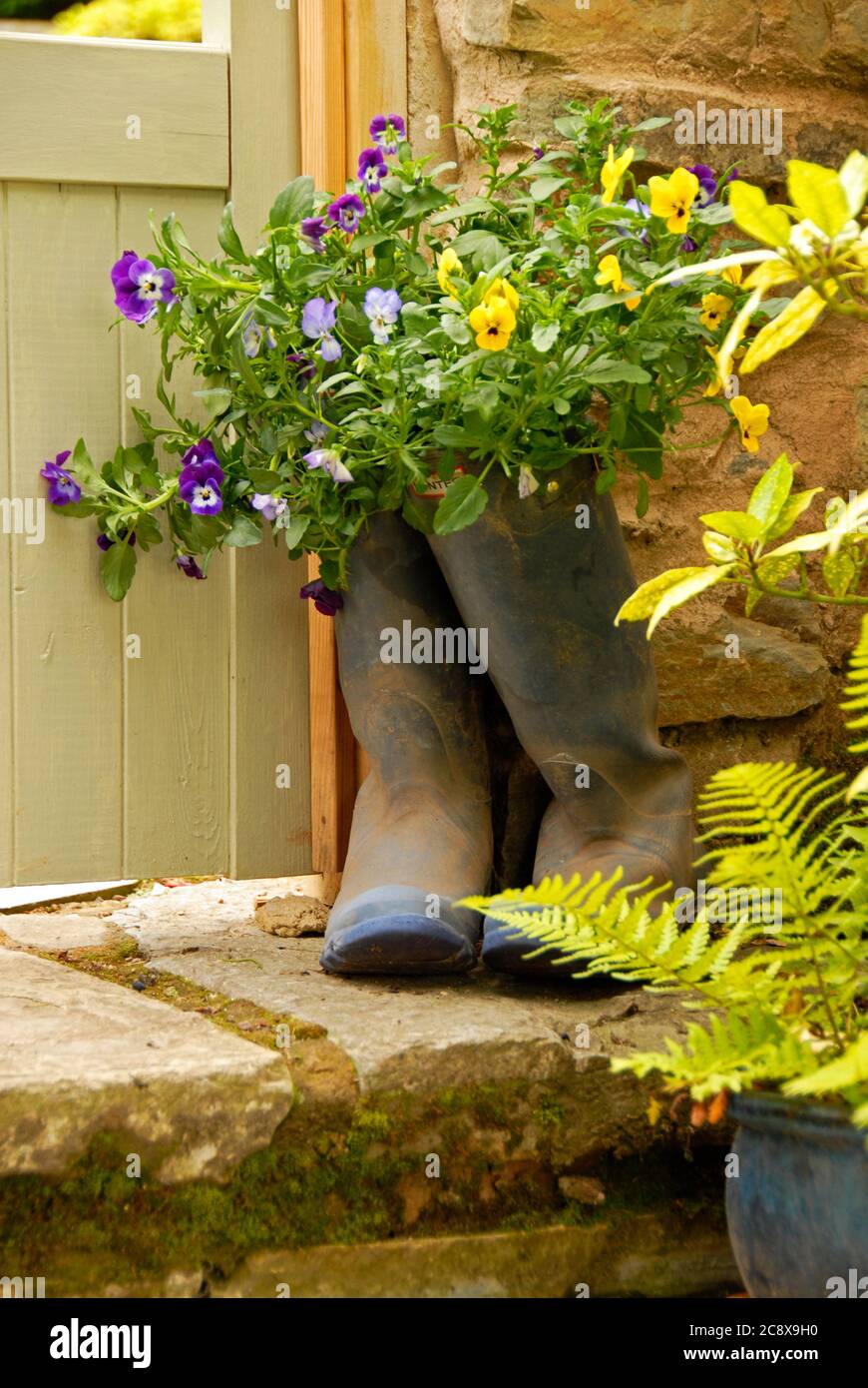 Recycled wellington boots hires stock photography and images Alamy
