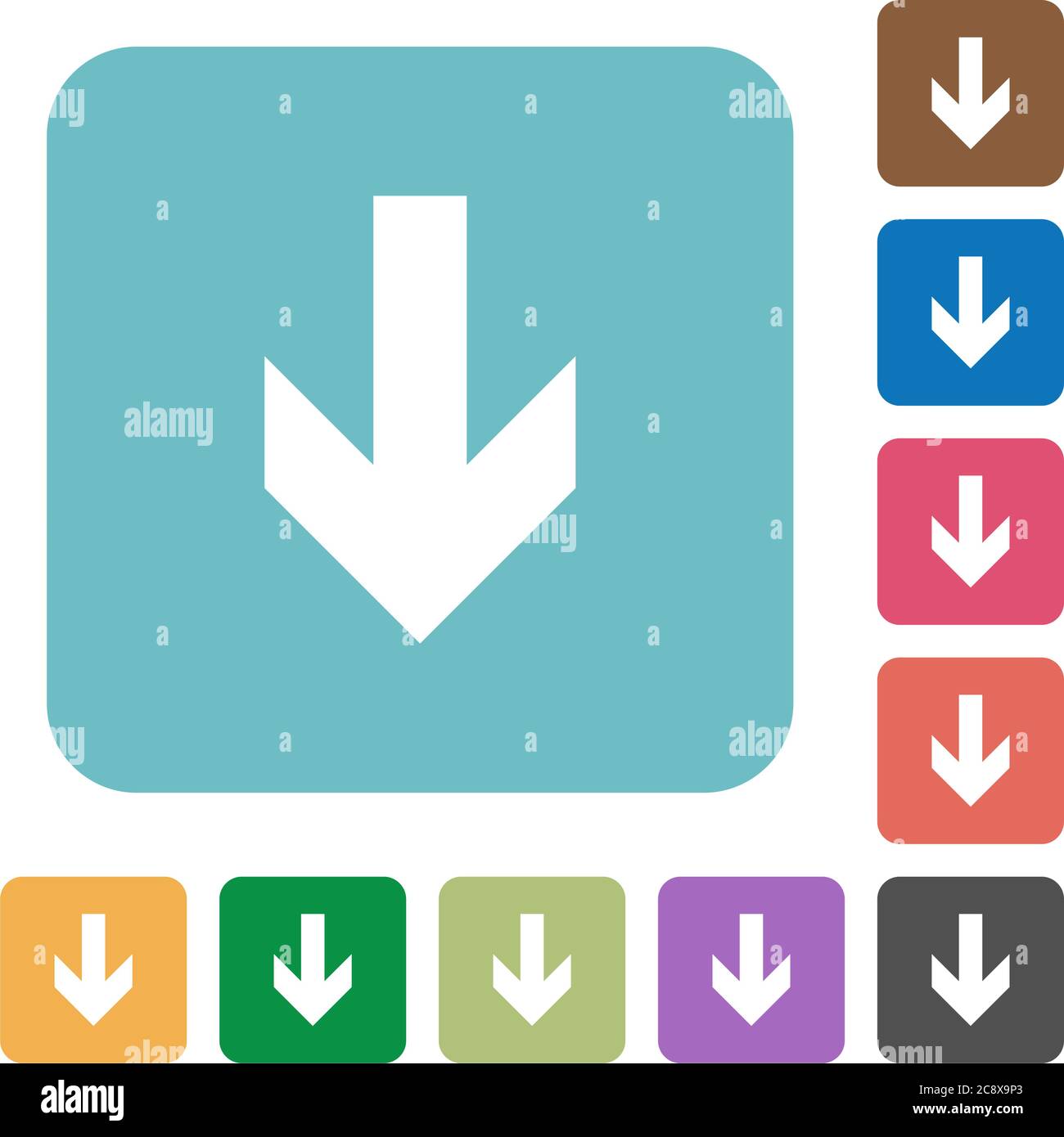 Curved downward arrow hi-res stock photography and images - Alamy