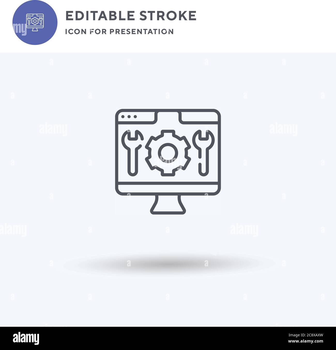 Web Development icon vector, filled flat sign, solid pictogram isolated ...