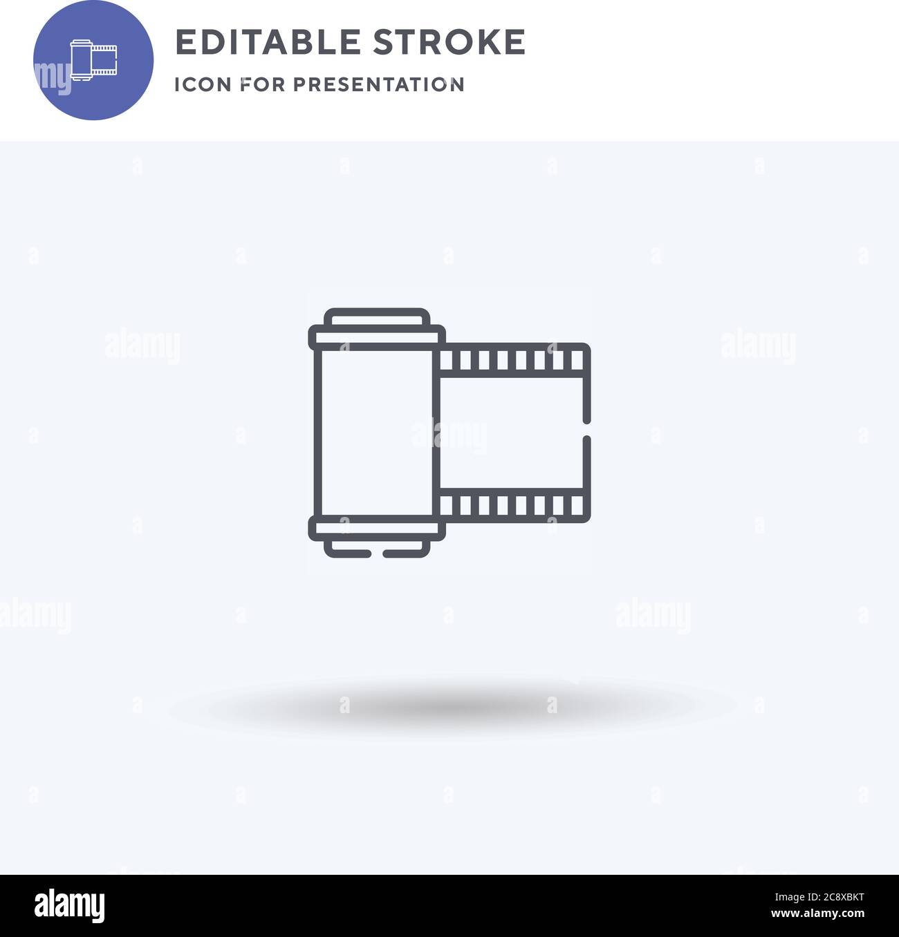Camera Roll icon vector, filled flat sign, solid pictogram isolated on ...