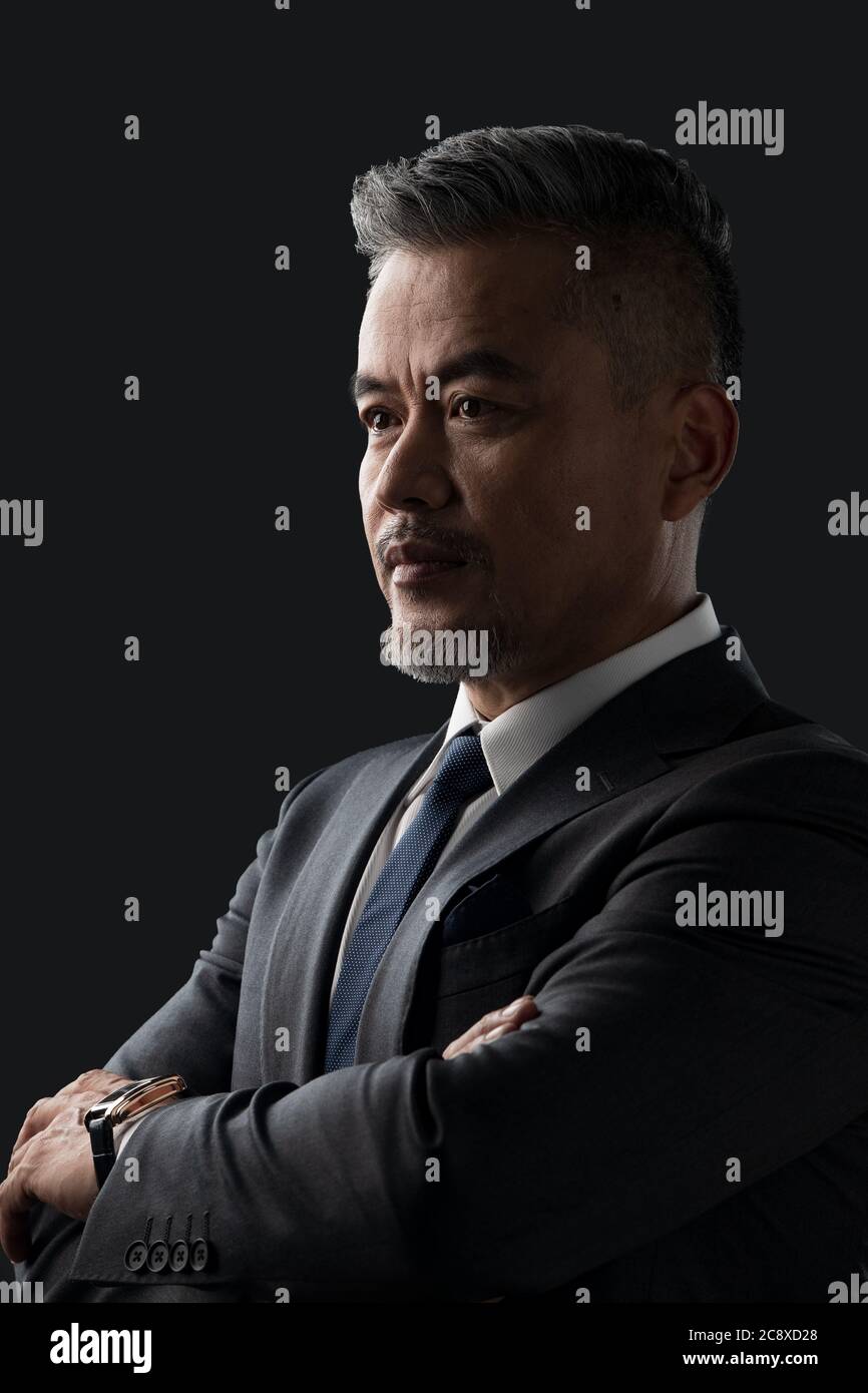 Serious asian 40s business man hi-res stock photography and images - Alamy