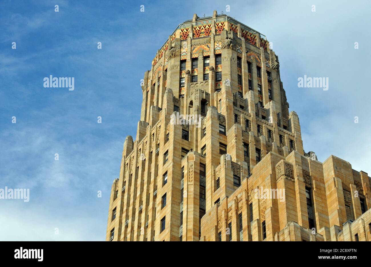 Completed in 1931, the Art Deco-style City Hall in Buffalo, New York, is one of the largest municipal buildings in the United States. Stock Photo