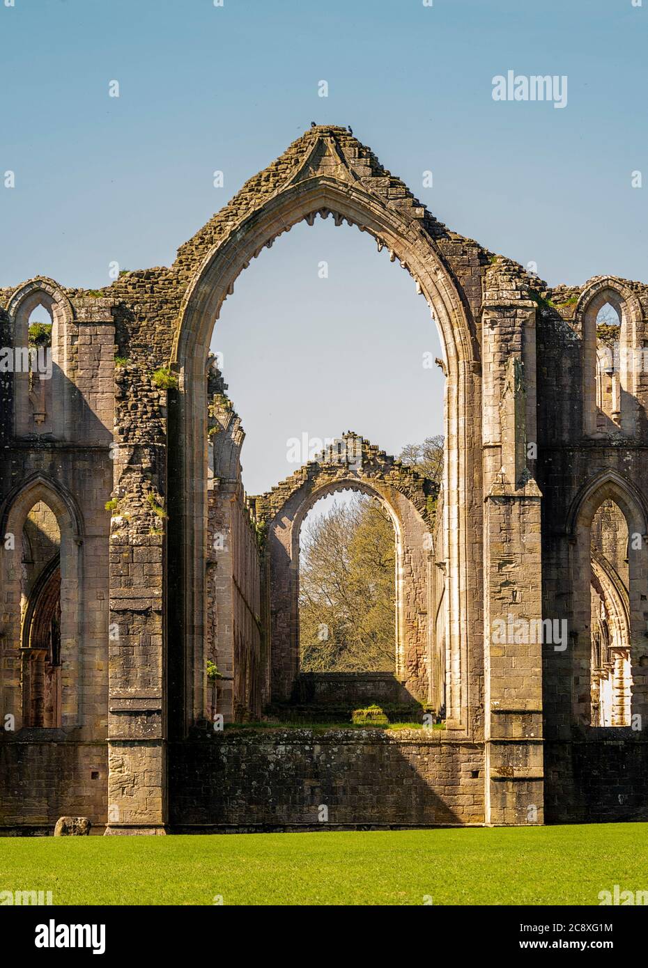 Fountains Abbey ruins, Ripon, UK Stock Photo Alamy